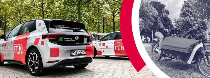 Ein Elektrofahrzeug parkt